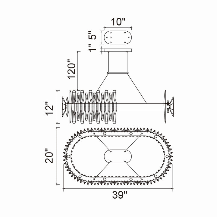 CWI Lighting 20 Light Chandelier