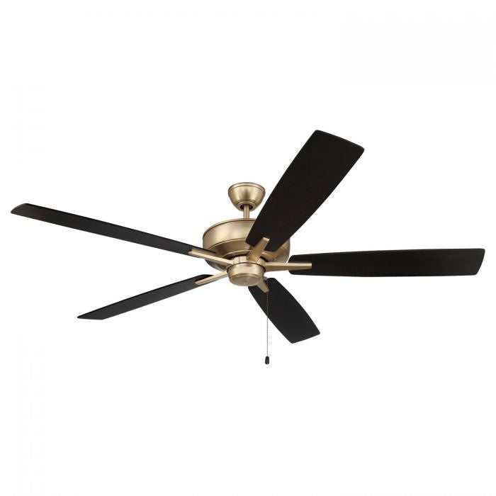 Super Pro 60" Ceiling Fan in Satin Brass