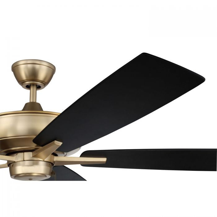 Super Pro 60" Ceiling Fan in Satin Brass