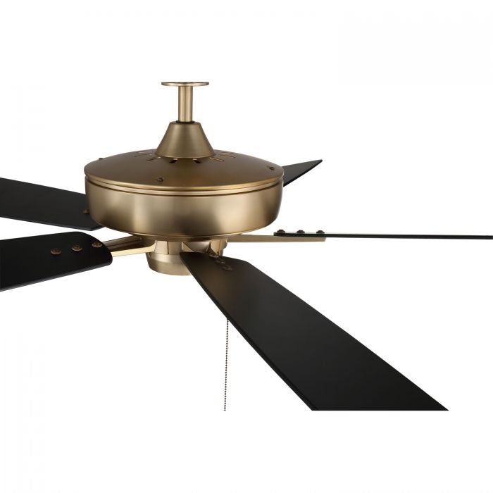 Super Pro 60" Ceiling Fan in Satin Brass