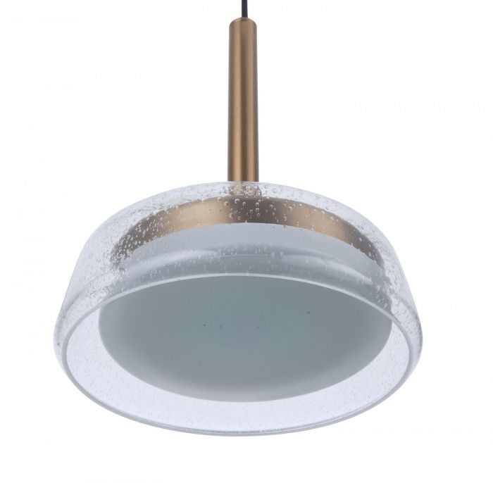 Centric LED Pendant in Satin Brass