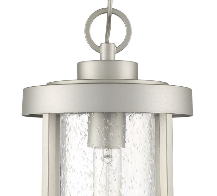 Encompass One Light Outdoor Pendant in Satin Aluminum