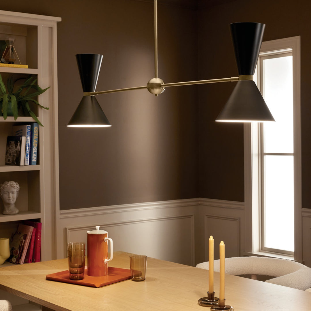 Kichler Four Light Linear Chandelier