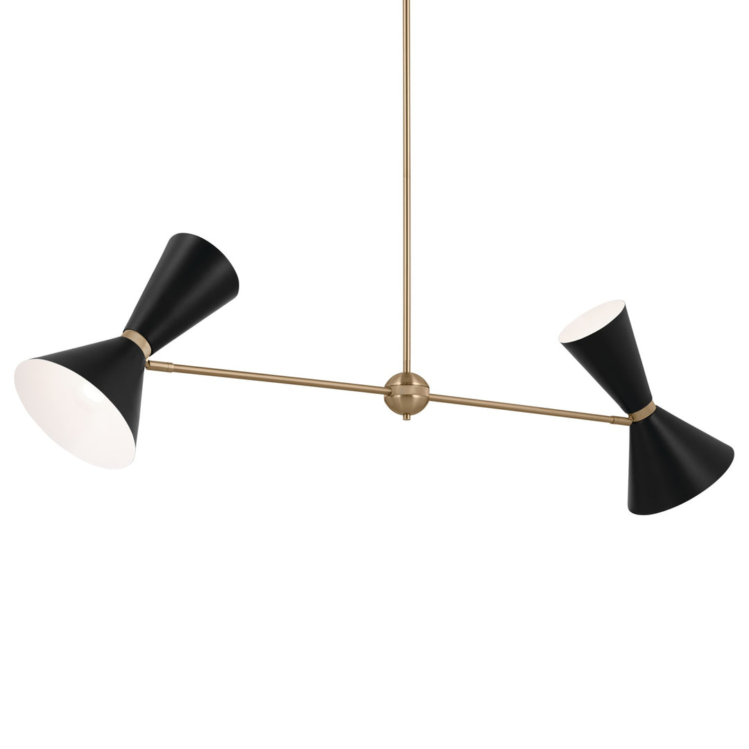 Kichler Four Light Linear Chandelier