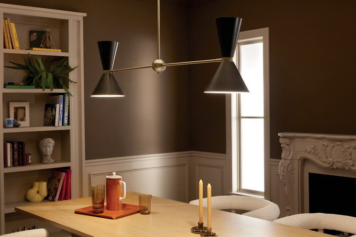 Kichler Four Light Linear Chandelier