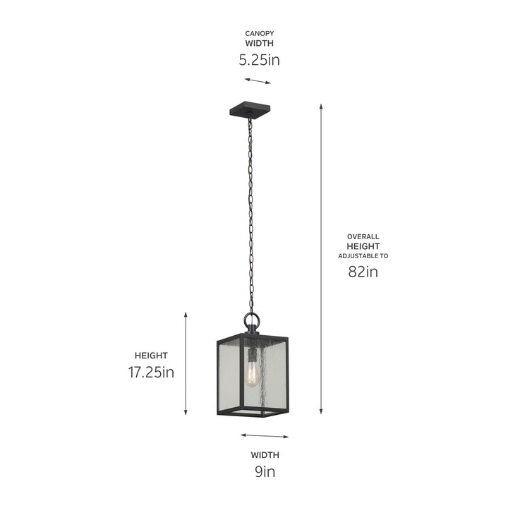 Kichler One Light Outdoor Pendant / Semi Flush