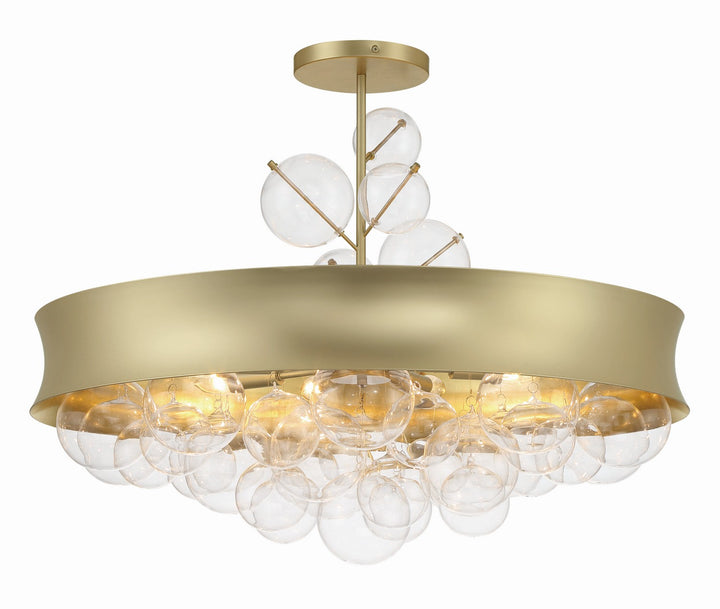 Minka Lavery Verdi Square Eight Light Convertible Pendant in Soft Gold