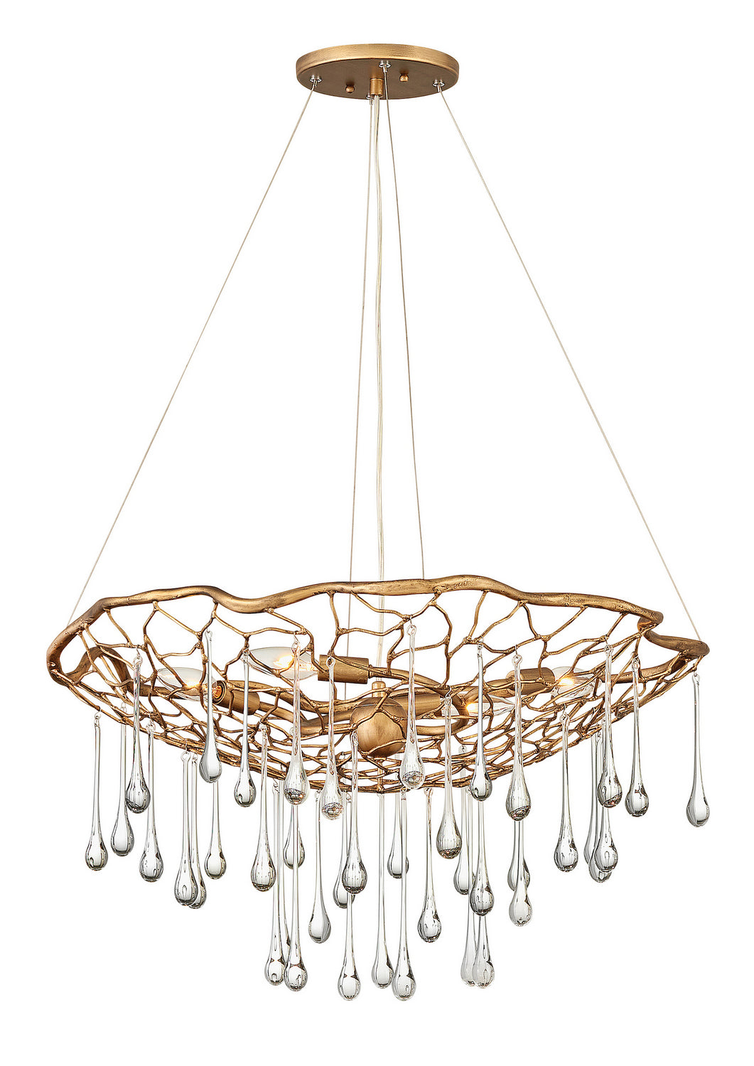 Laguna LED Chandelier in Burnished Gold