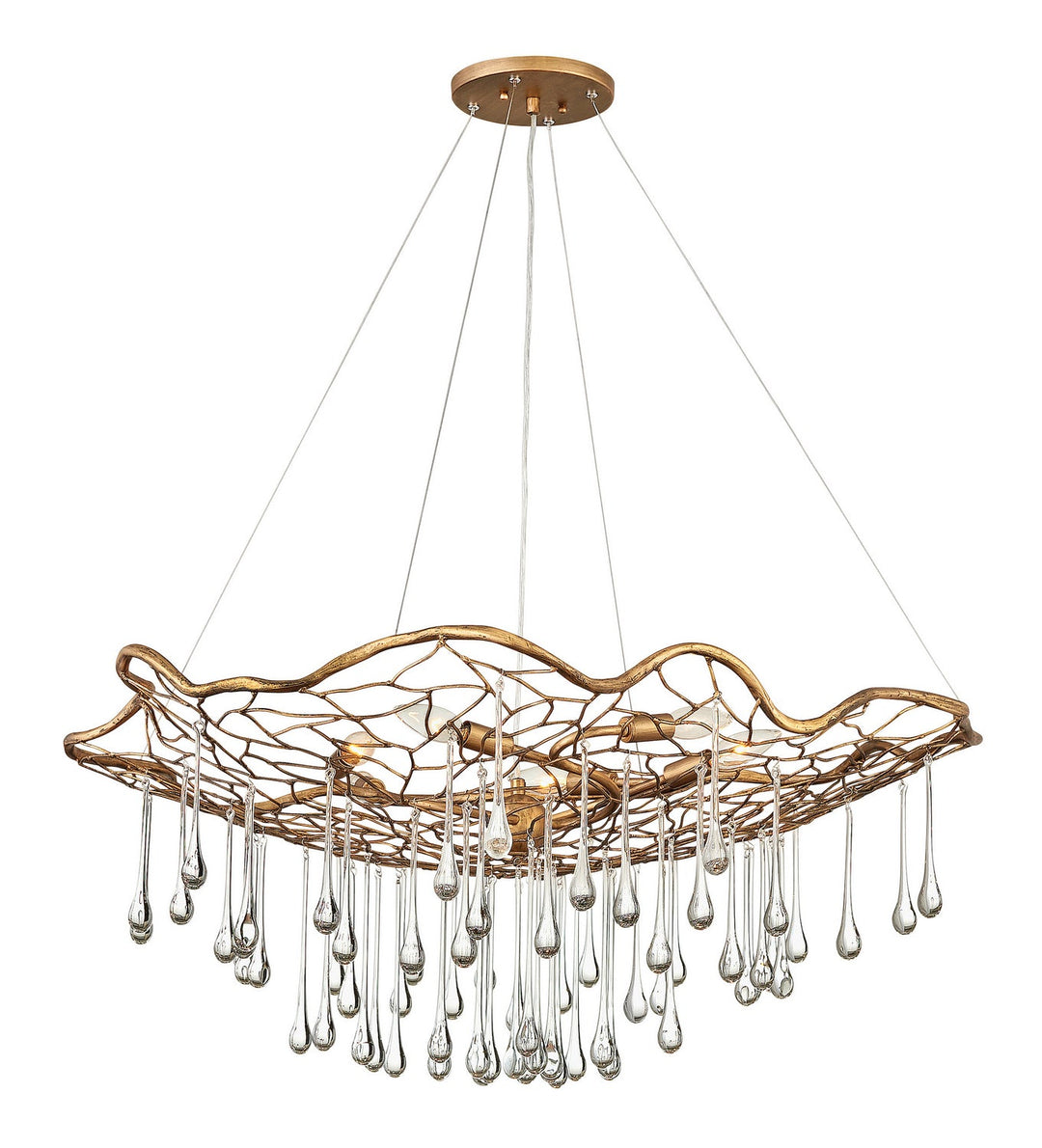 Laguna LED Chandelier in Burnished Gold