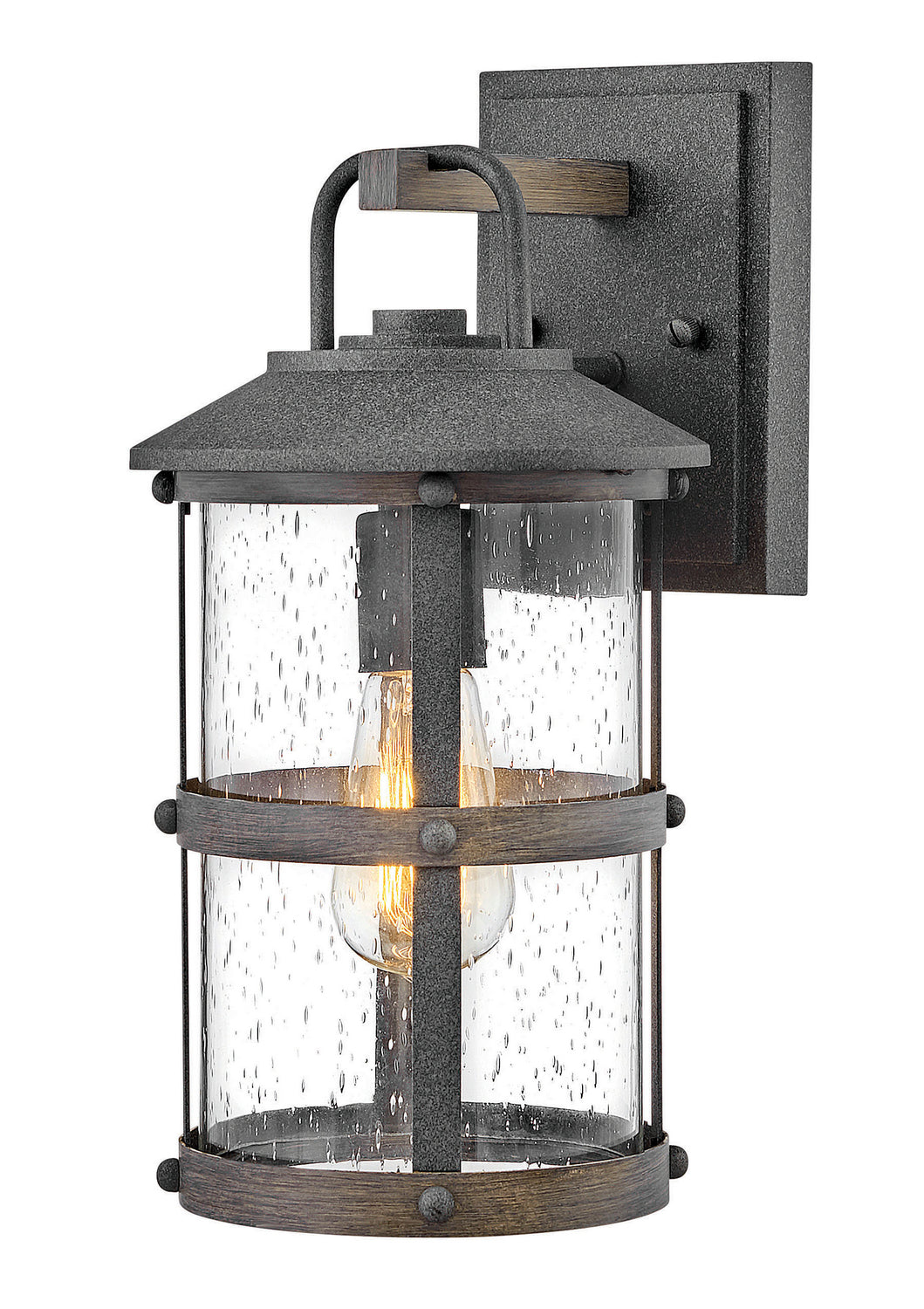 Lakehouse LED Outdoor Lantern in Aged Zinc
