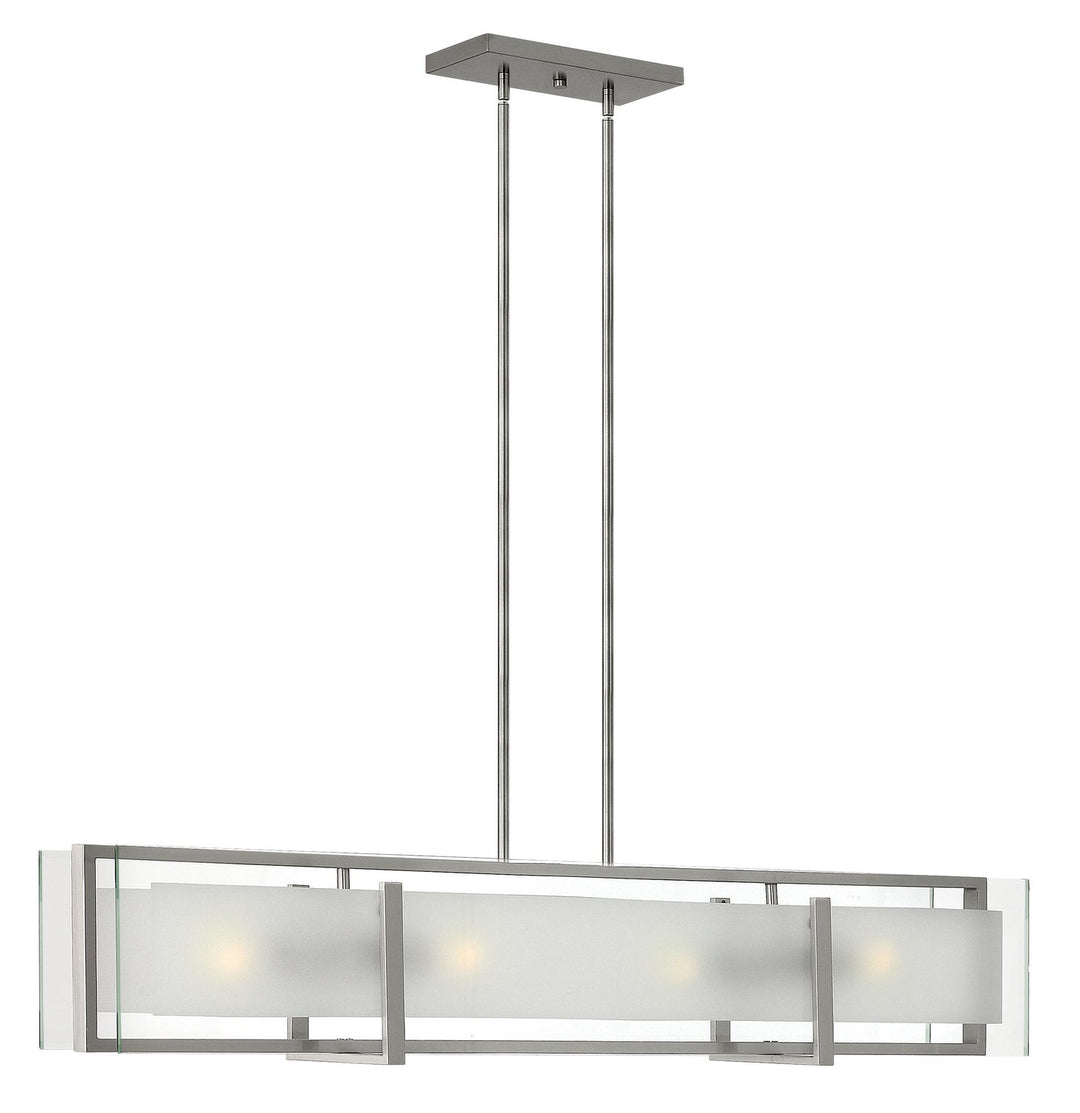 Latitude LED Linear Chandelier in Brushed Nickel