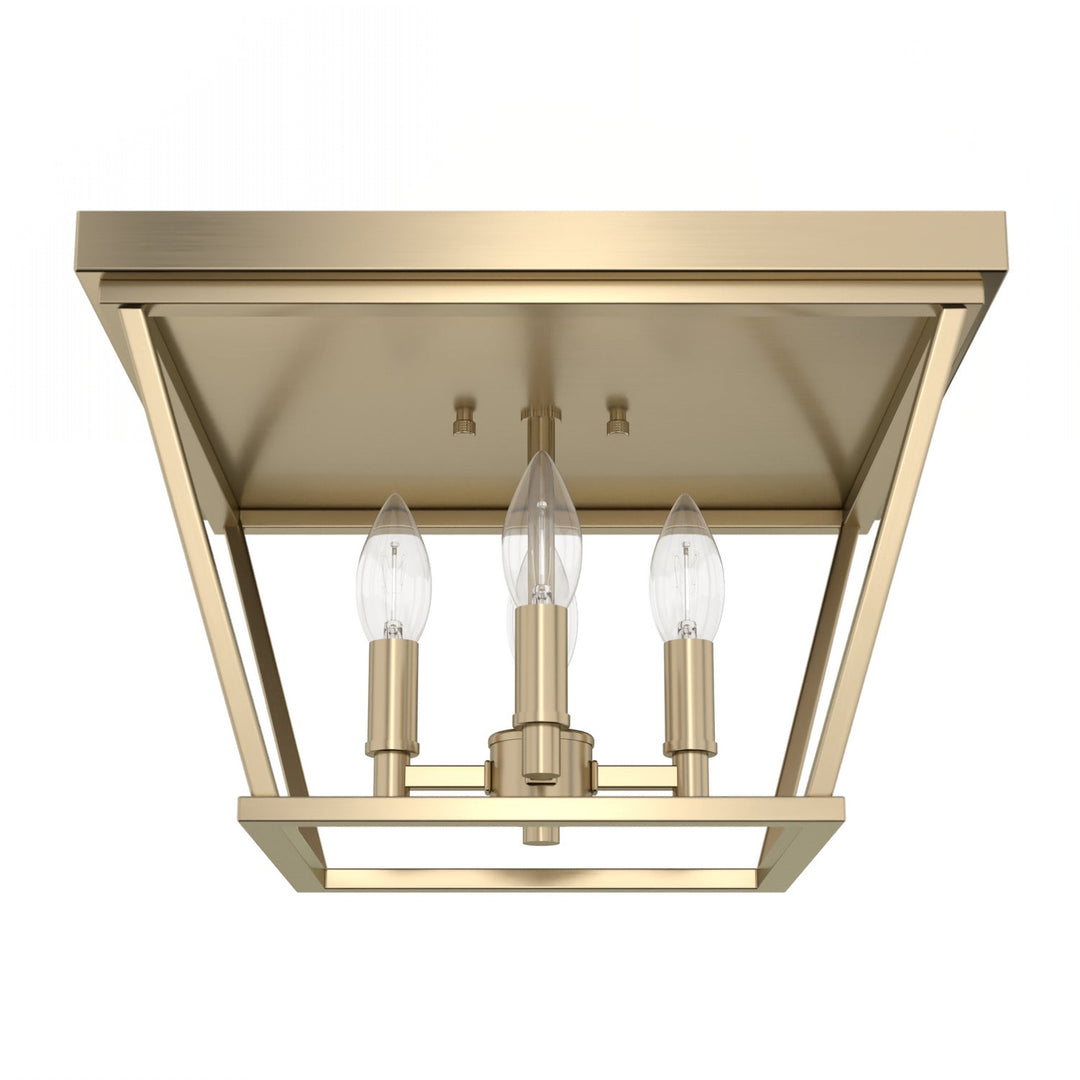 Laurel Ridge Four Light Flush Mount in Alturas Gold