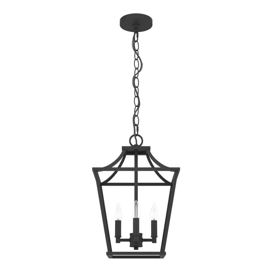 Laurel Ridge Four Light Pendant in Natural Black Iron