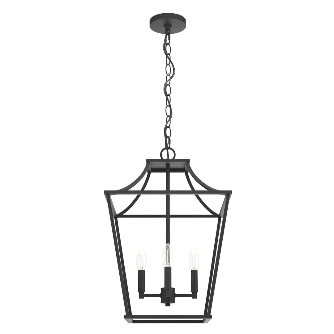Laurel Ridge Four Light Pendant in Natural Black Iron