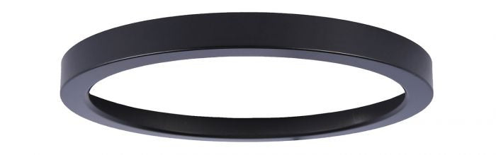 LED Flushmount 6" Flushmount Optional Trim in Flat Black