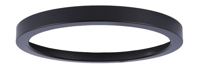 LED Flushmount 7" Flushmount Optional Trim in Flat Black