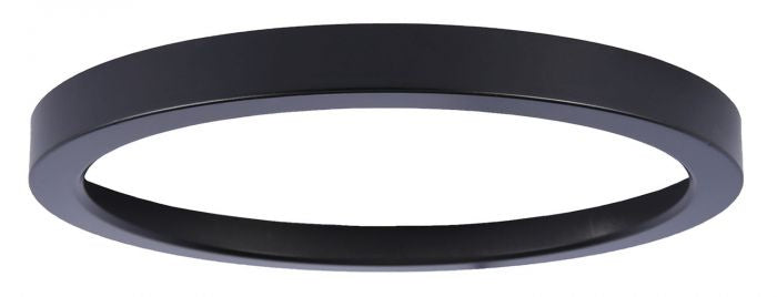 LED Flushmount 9" Flushmount Optional Trim in Flat Black