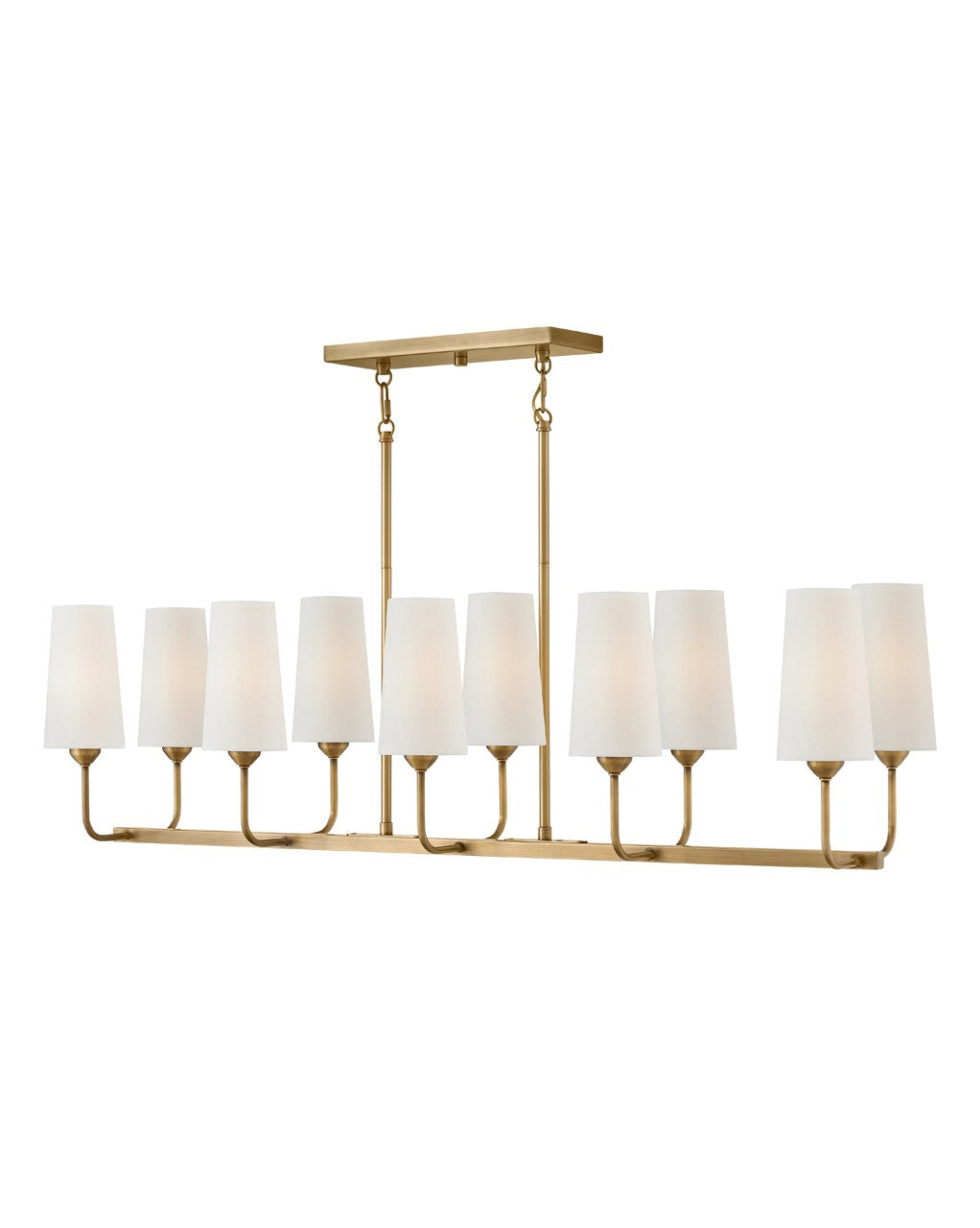 Lewis LED Linear Pendant in Heritage Brass