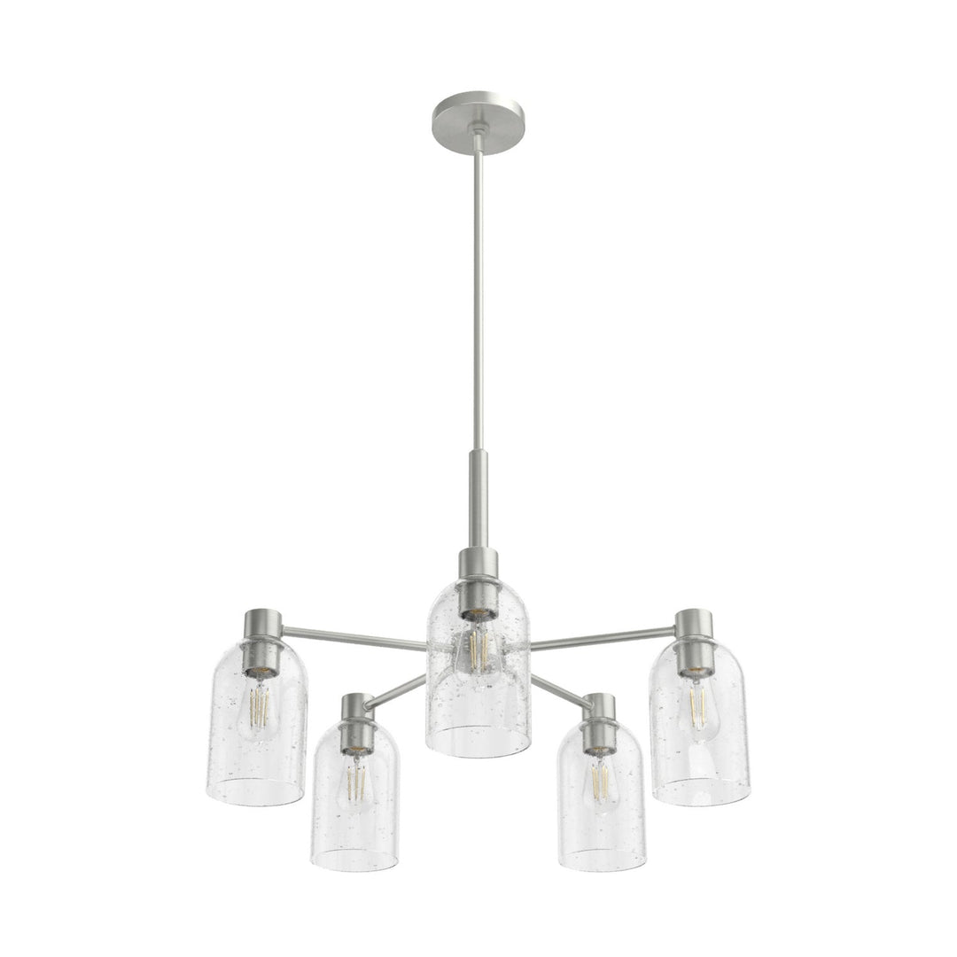 Lochemeade Five Light Chandelier in Brushed Nickel