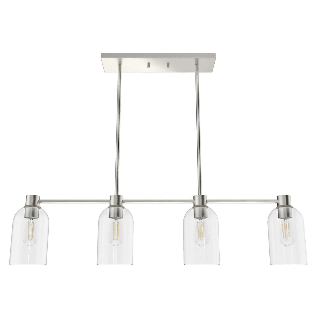 Lochemeade Four Light Linear Chandelier in Brushed Nickel