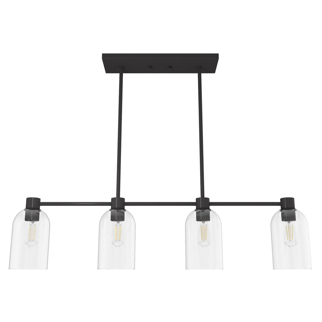 Lochemeade Four Light Linear Chandelier in Noble Bronze