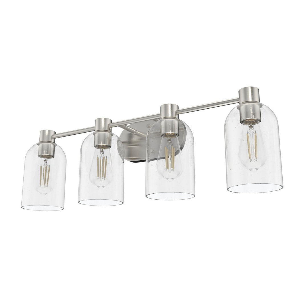 Lochemeade Four Light Vanity in Brushed Nickel