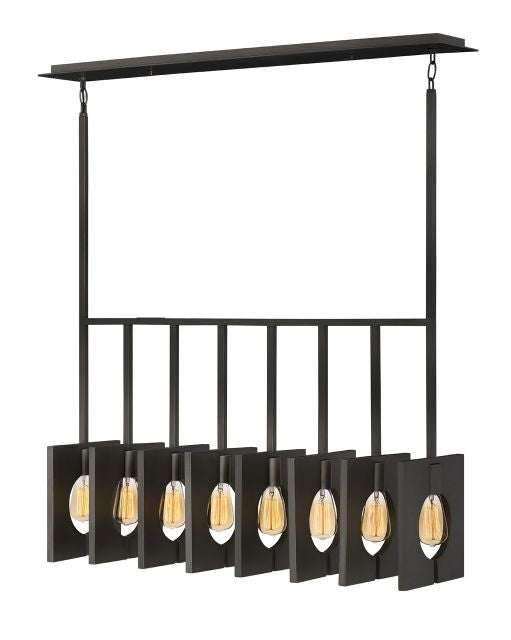 Ludlow LED Linear Chandelier in Brushed Graphite