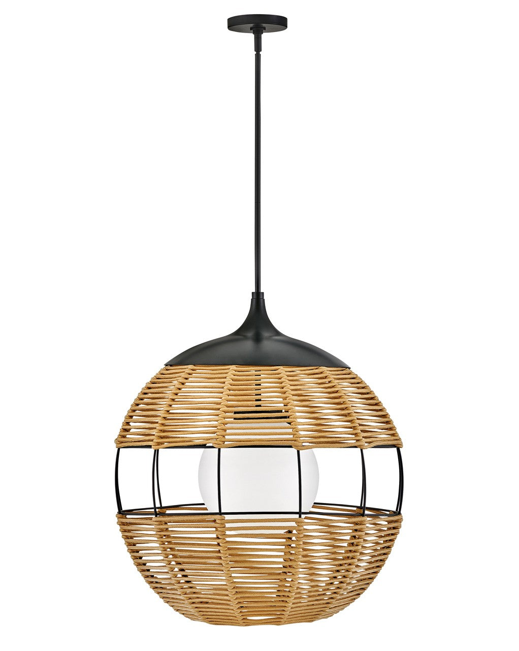 Maddox LED Hanging Lantern in Black