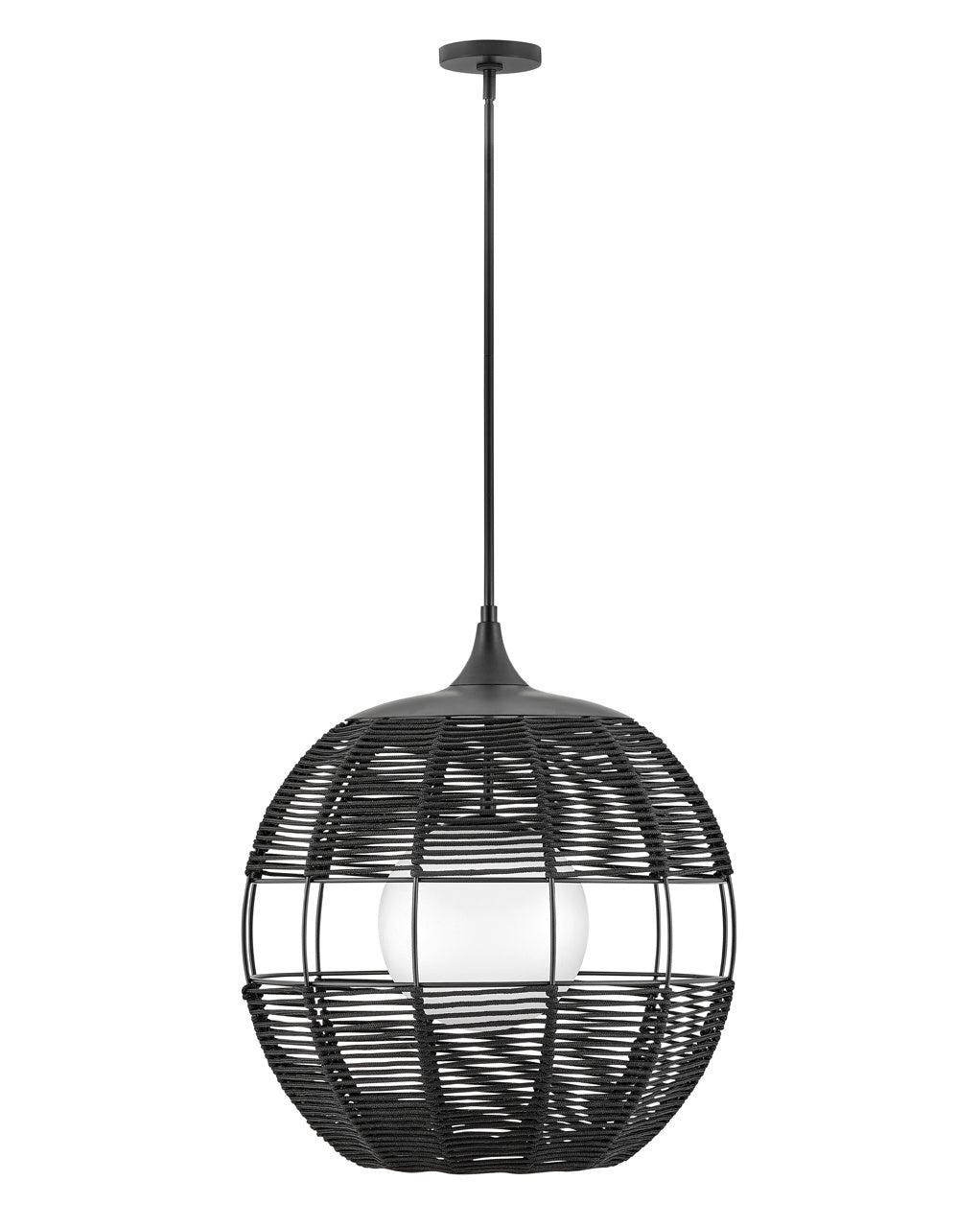 Maddox LED Hanging Lantern in Black