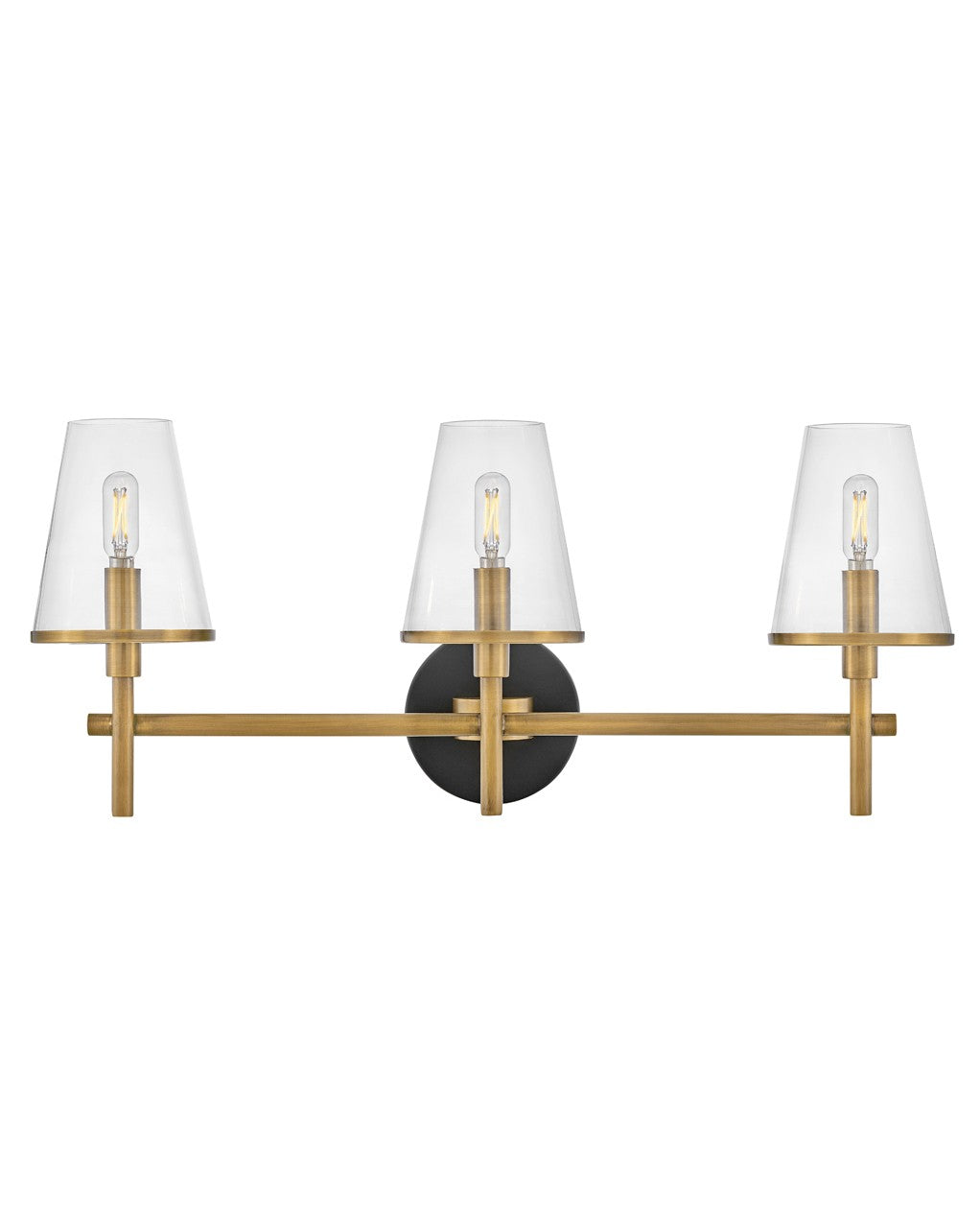 Marten LED Vanity in Heritage Brass