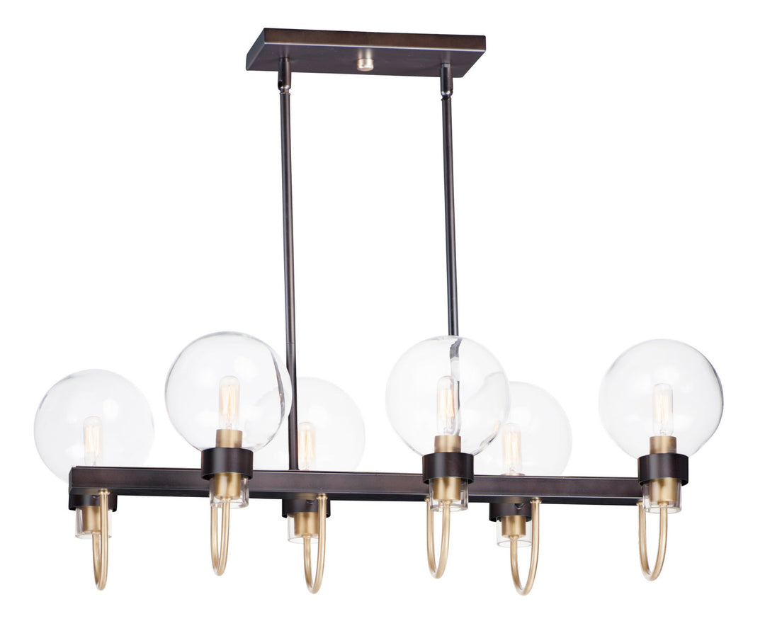 Maxim Six Light Linear Chandelier