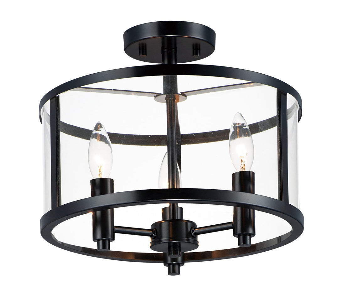 Maxim Three Light Semi Flush Mount
