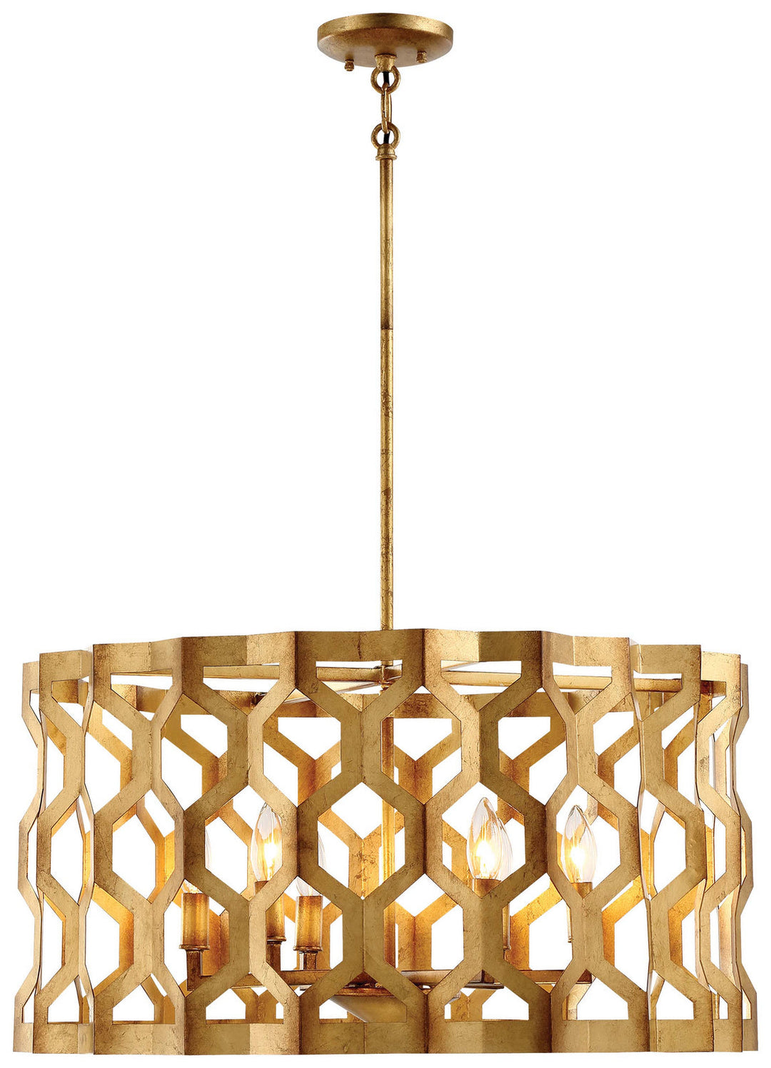 Metropolitan Six Light Pendant (Convertible To Semi-Flush)