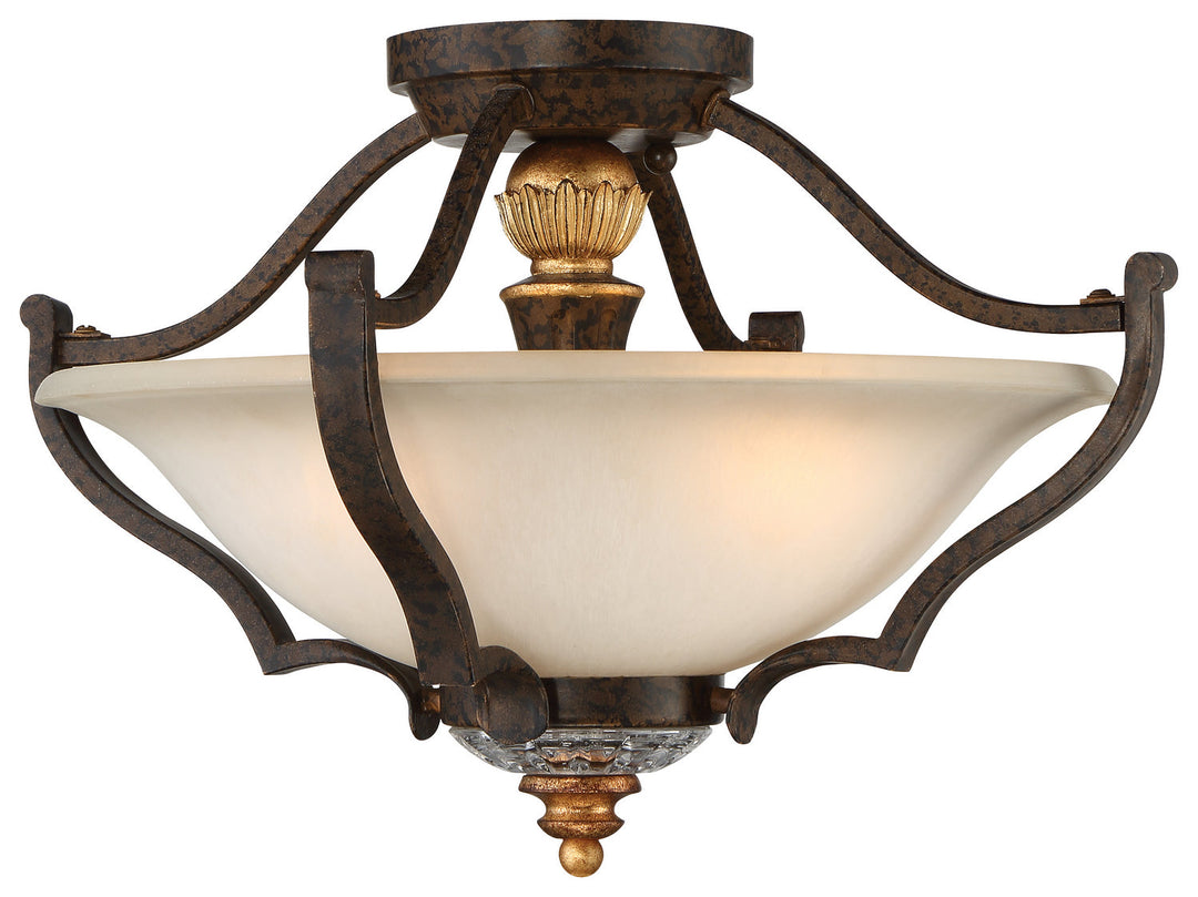 Metropolitan Three Light Semi Flush Mount