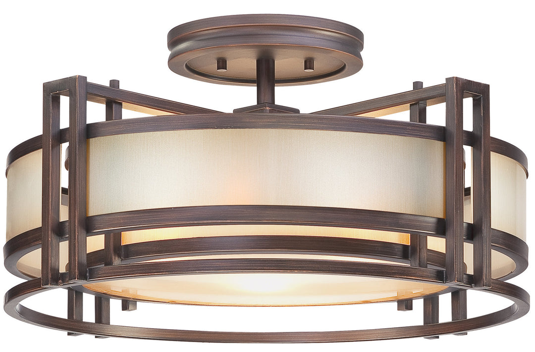 Metropolitan Three Light Semi Flush Mount