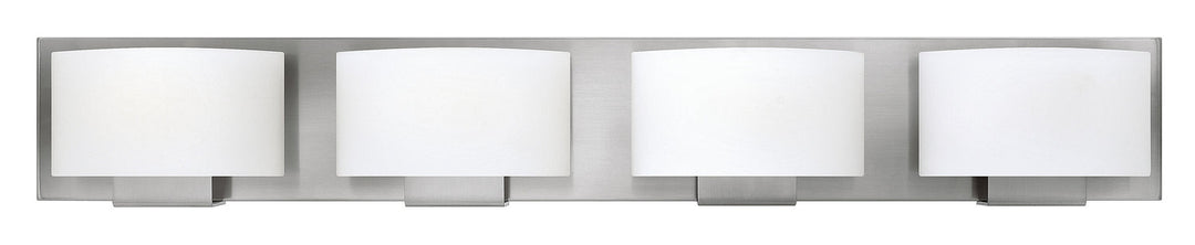 Mila Four Light Bath in Brushed Nickel