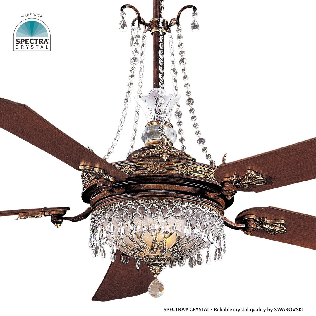Minka Aire Crystal Set for the Christafano in Belcaro Walnut