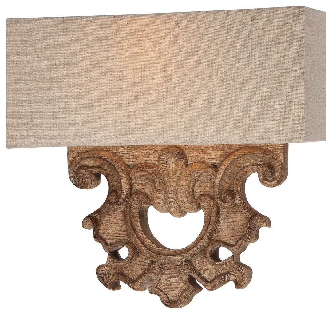 Minka Lavery Abbott Place Two Light Wall Sconce in Classic Oak Patina