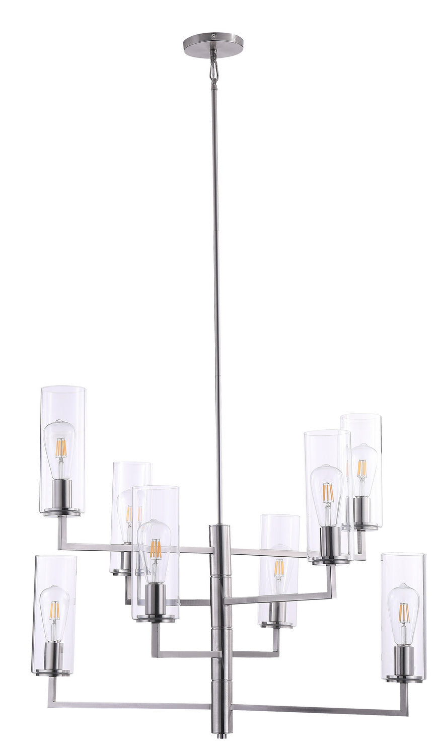 Minka Lavery Acacia Eight Light Chandelier in Brushed Nickel