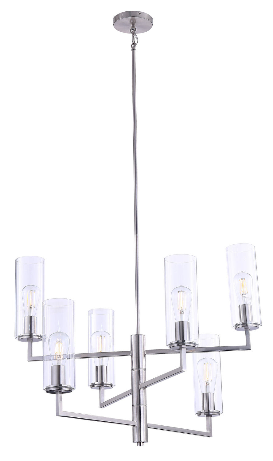 Minka Lavery Acacia Six Light Chandelier in Brushed Nickel