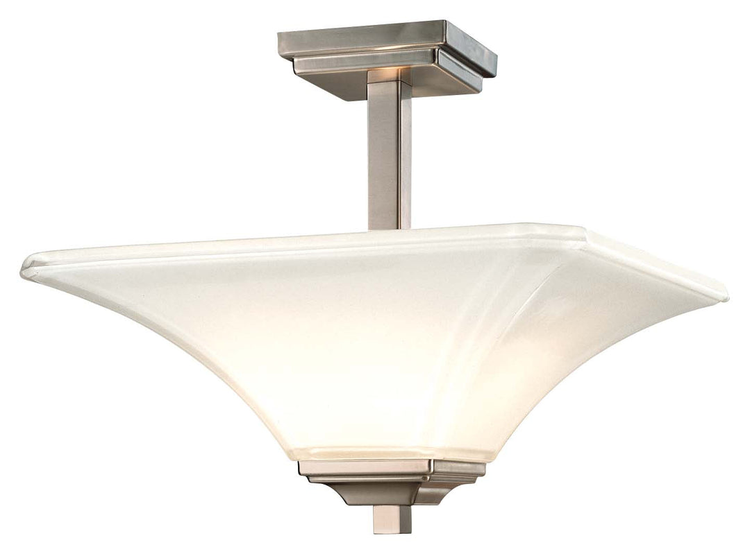 Minka Lavery Agilis Two Light Semi Flush Mount in Brushed Nickel