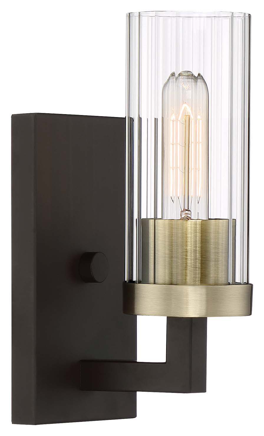 Minka Lavery Ainsley Court One Light Bath in Aged Kinston Bronze with Brushed Brass