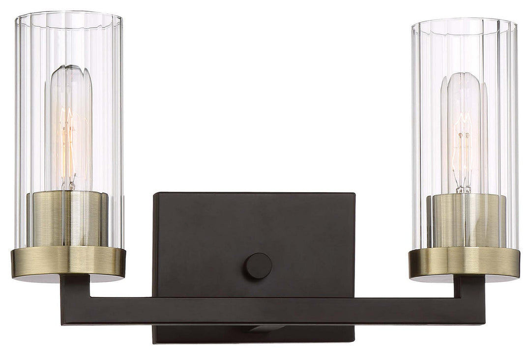 Minka Lavery Ainsley Court Two Light Bath in Aged Kinston Bronze with Brushed Brass
