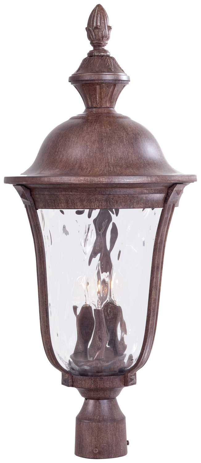 Minka Lavery Ardmore Three Light Post Mount in Vintage Rust