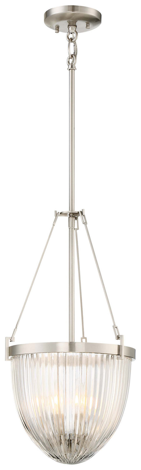 Minka Lavery Atrio Three Light Pendant in Brushed Nickel