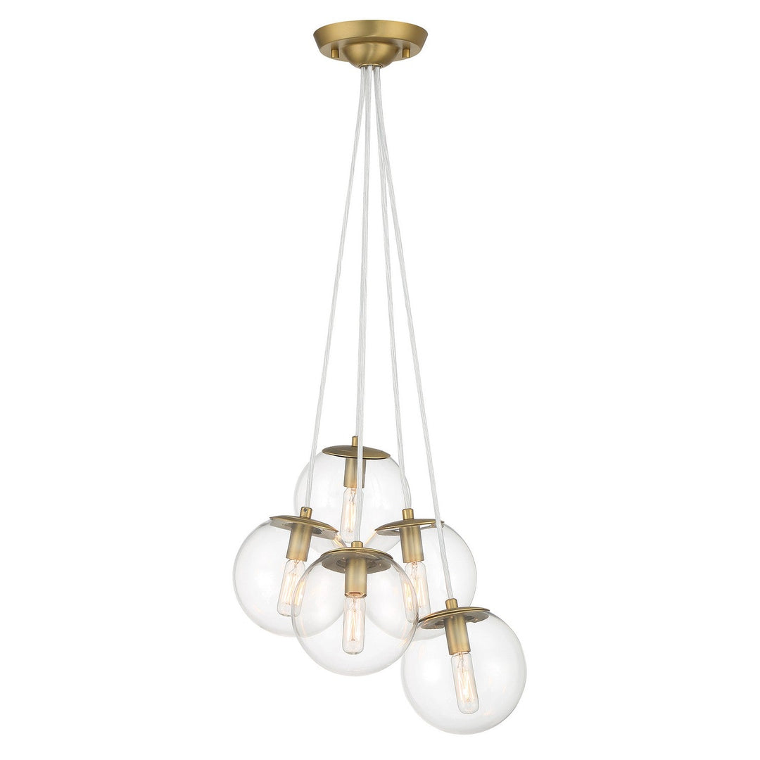 Minka Lavery Auresa Five Light Pendant in Soft Brass