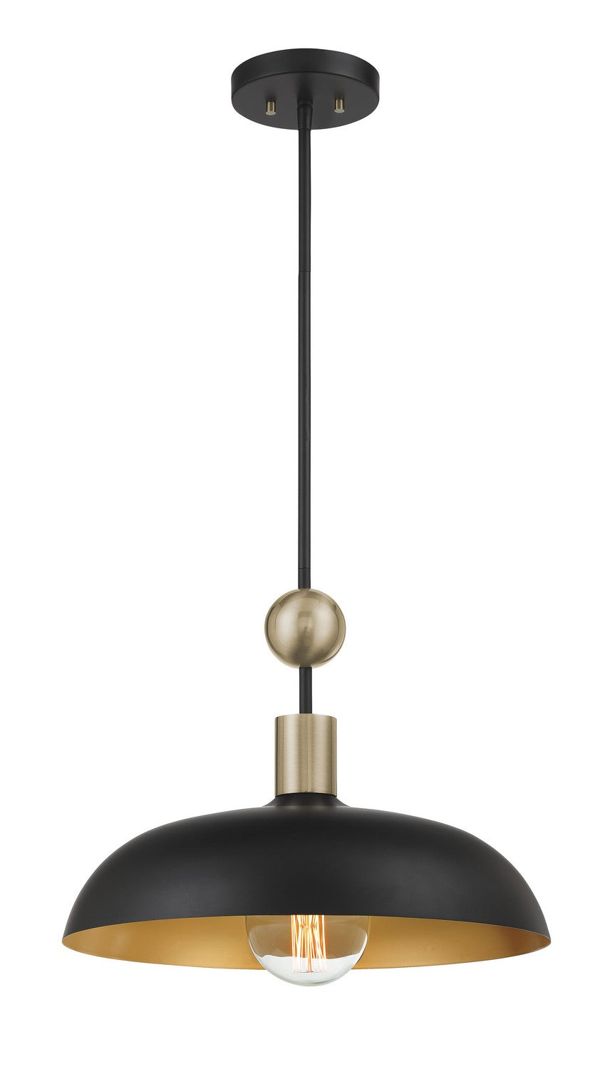 Minka Lavery Biloxi One Light Pendant in Coal And Weathered Antique Bra
