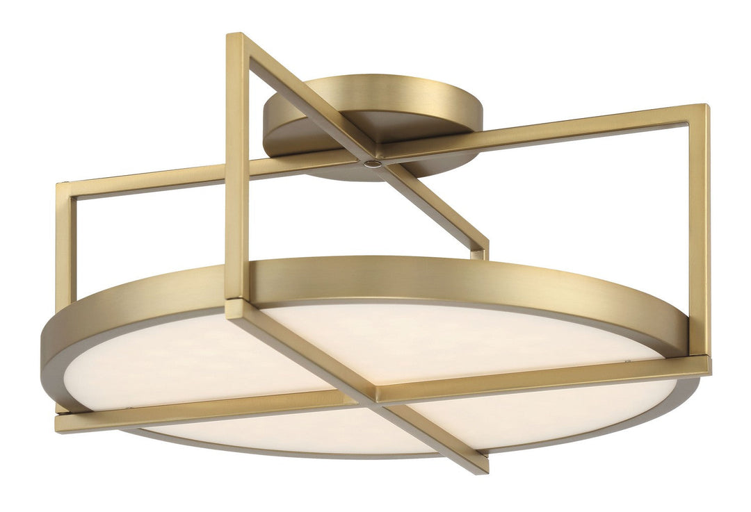 Minka Lavery Boada LED Semi Flush Mount in Soft Brass