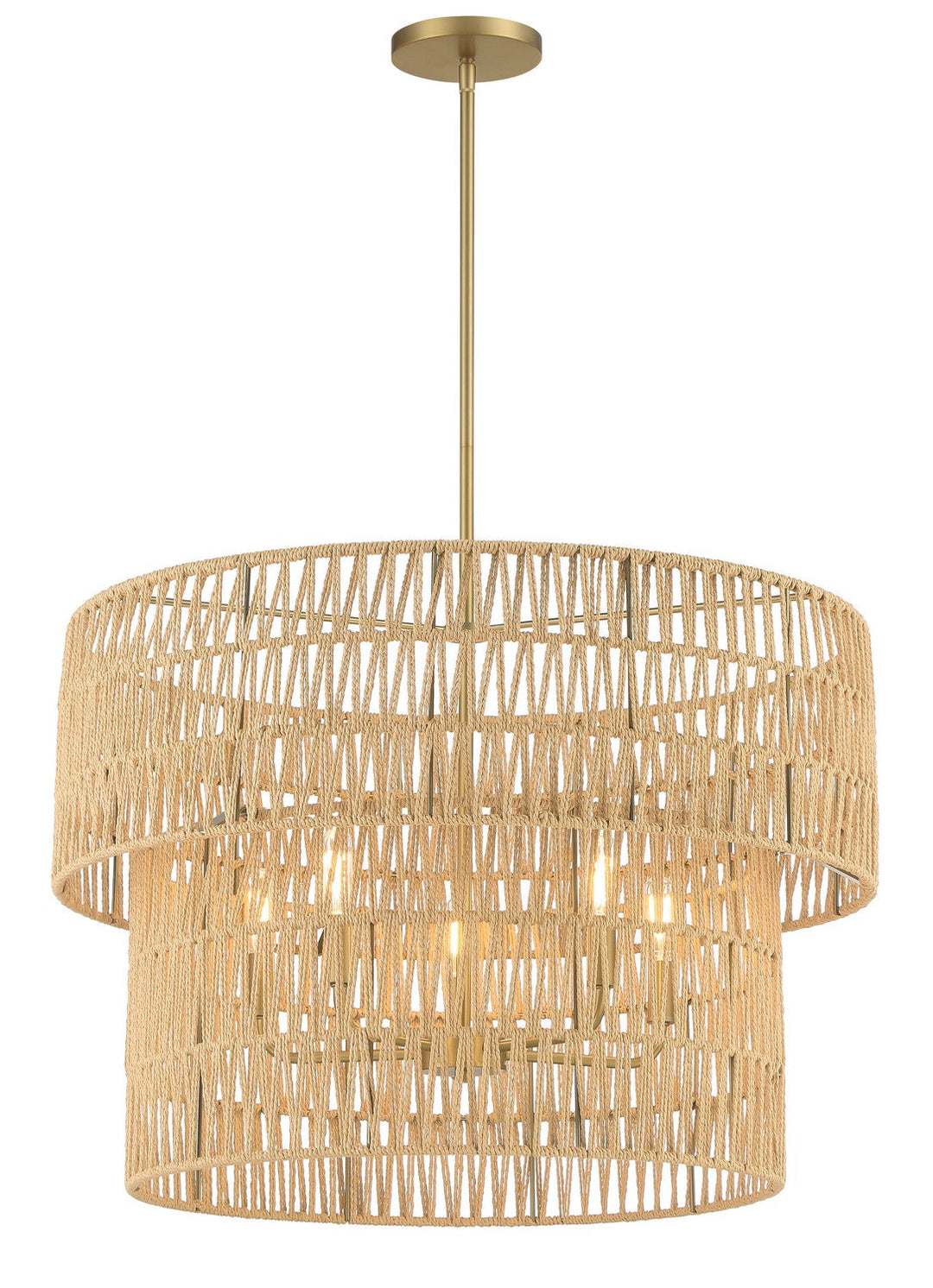 Minka Lavery Bungalow Heaven Five Light Pendant in Soft Brass