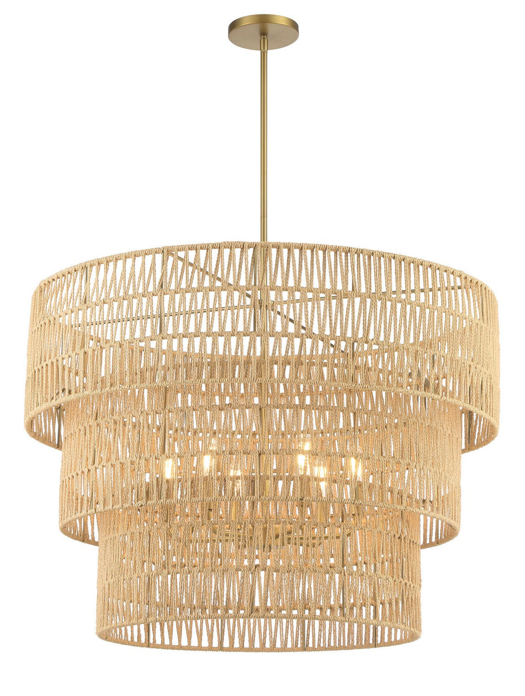 Minka Lavery Bungalow Heaven Six Light Pendant in Soft Brass